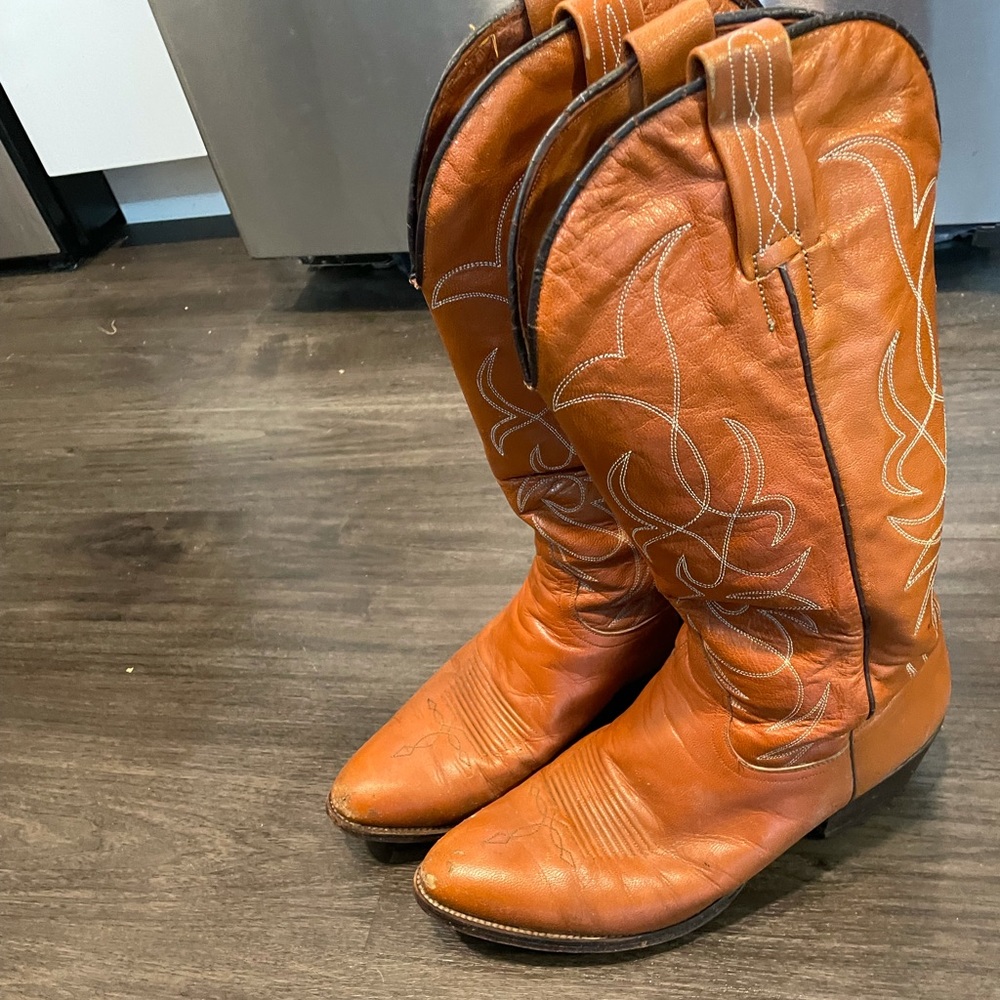 Brown Cowboy Boots Tony Lama Size 9
